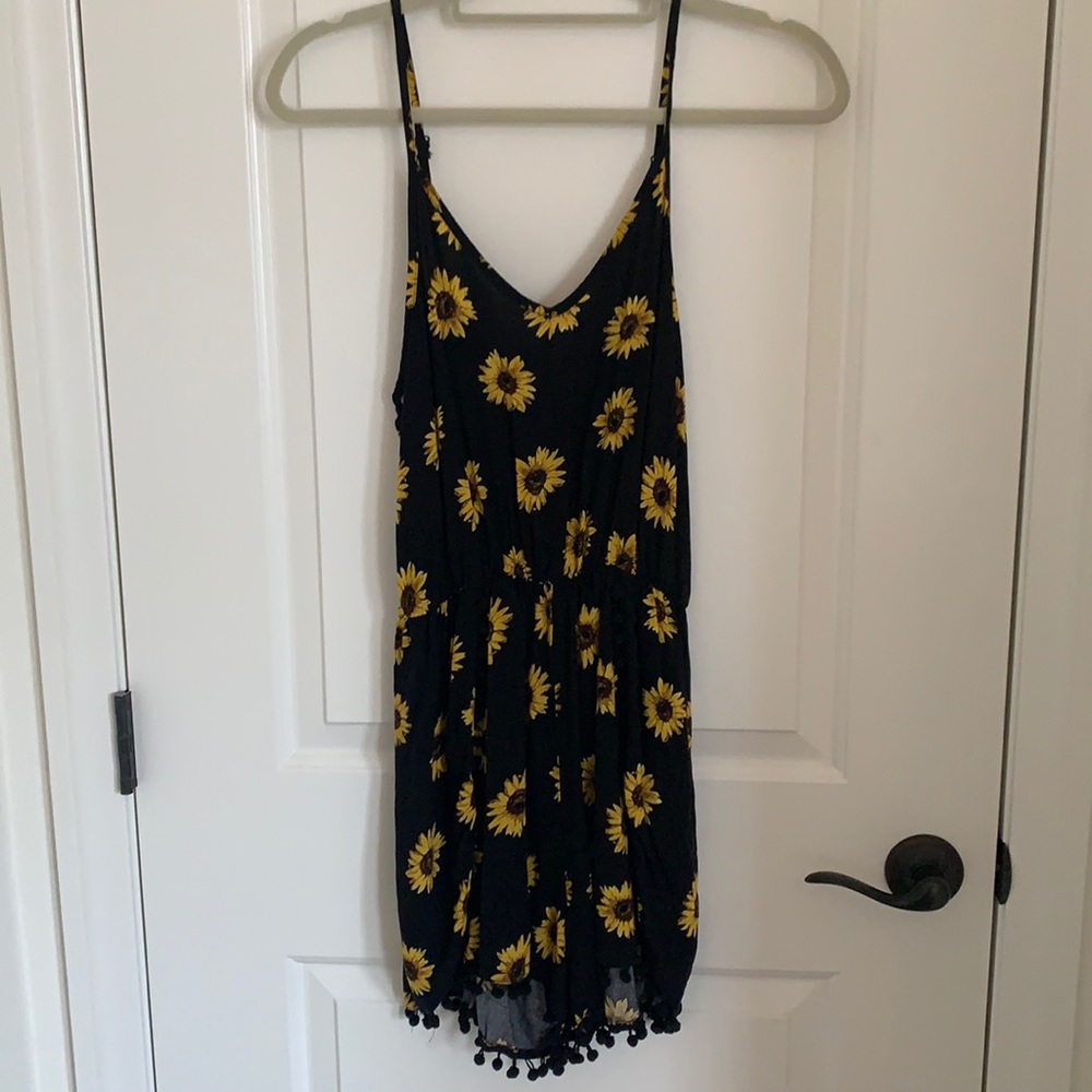 Black Sunflower Romper